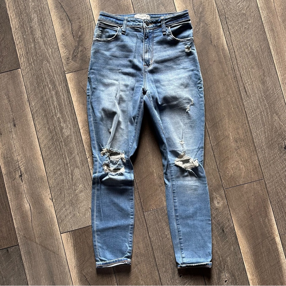 Abercrombie & Fitch Curve Love The Super Hi Rise Skinny Jeans